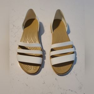 Crocs Tulum White Open Toe Sandals Size 7